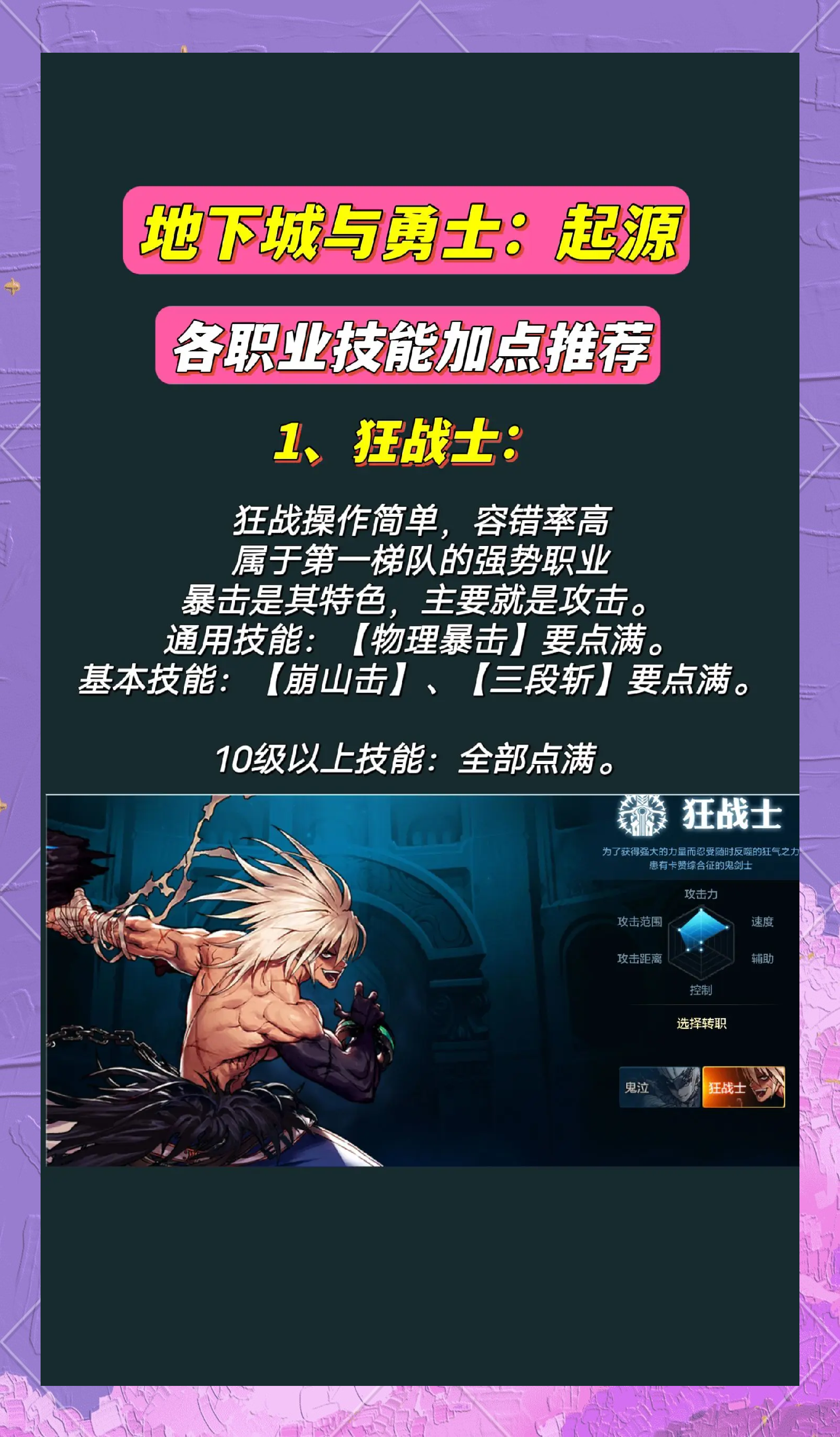 2015年dnf86级狂战士pkpk加点()