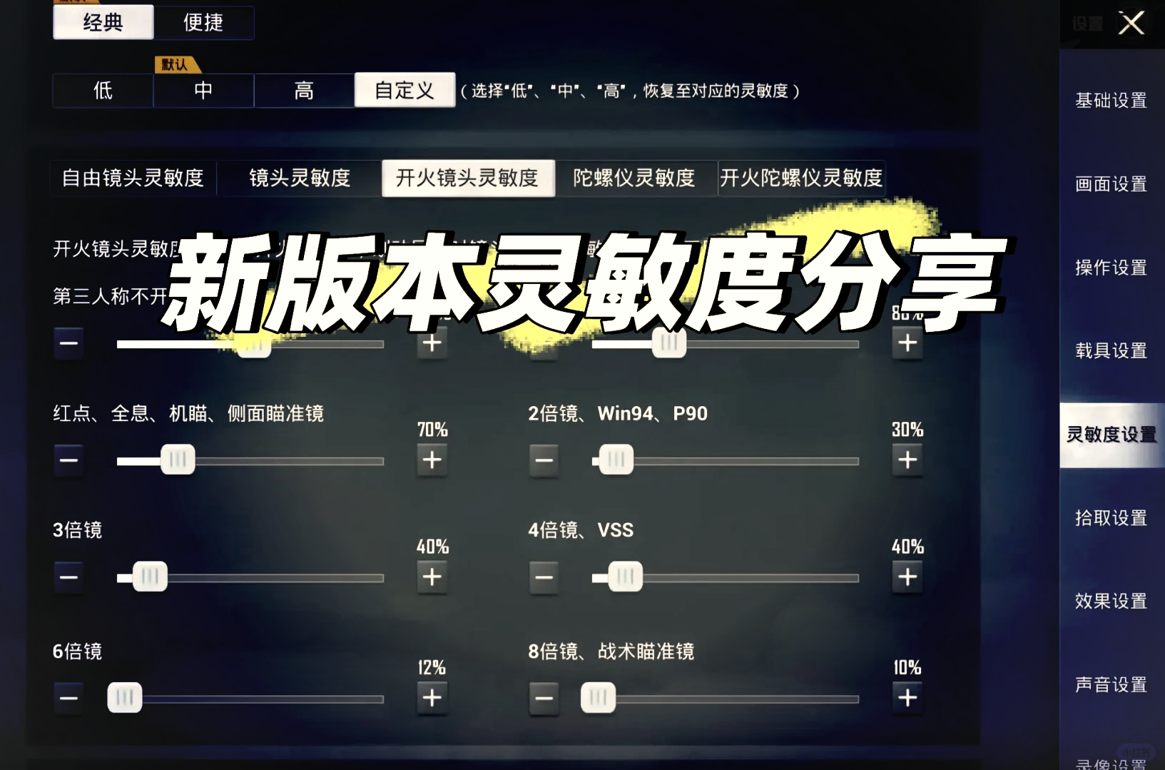 和平精英二指2021(和平精英二指灵敏度推荐)