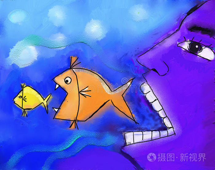 大鱼吃小鱼沙滩版本(大鱼吃小鱼游戏动画片)